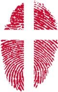flag of Denmark from a fingerprint