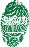 flag of saudi arabia from a fingerprint