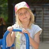 portrait of a girl on the playground