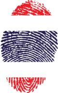 Thailand flag of fingerprints drawing