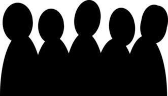 silhouette of a group of 5 people