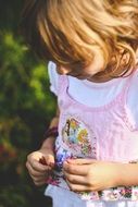 cute little girl in garden