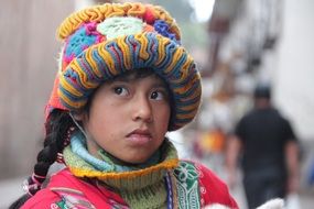 Peruvian girl in a hat