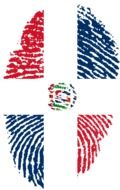 fingerprint with Dominican Republic flag