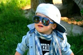 Child in sunglasses