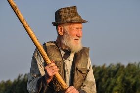 fisherman with a gray beard