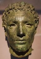 bronze head to the Temple of Apollo