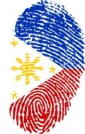 Fingerprint of Philippines flag clipart