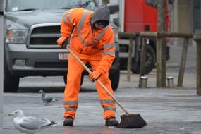 cleaning man