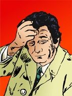 columbo detective drawing