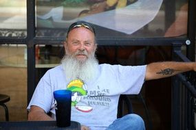 beard old man outside