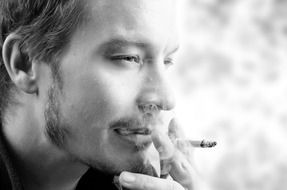 young human smoking