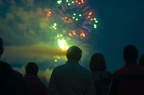 people look at the fireworks