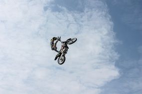 extreme stunts on a motorcycle