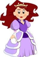 graphic image of a red-cheeked princess