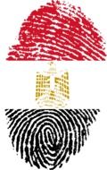 egypt flag fingerprint drawing