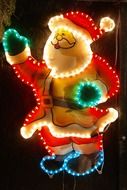 illuminated santa figure
