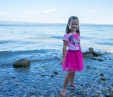 smiling girl on the beach