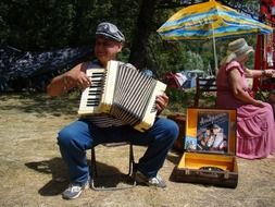 accordion player on the street