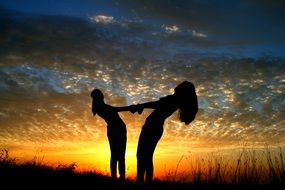 girl at sunset