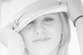 pretty girl in hat, portrait