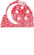 fingerprint with flag of singapore