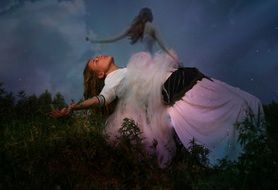 fabulous image of a girl in an airy dress