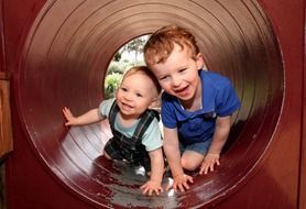 Brothers playing together