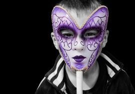 boy in the violet mask