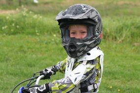 Boy in a helmet