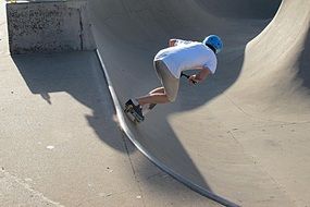 scooting on a half pipe