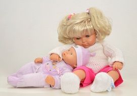 Two girl dolls