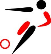 football player logo drawing