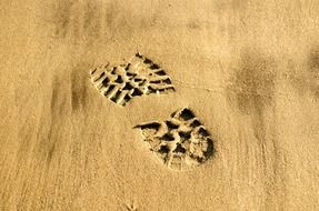footprint in the sand
