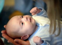 Little baby in hands