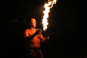 fire dance in hawaii