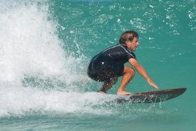 Surfer on the wave