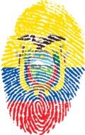 ecuador flag in shape of fingerprint