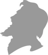 man head beard profile drawing