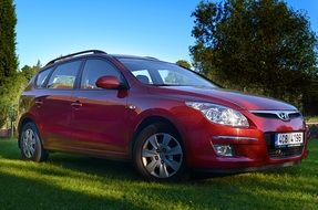 red personal car
