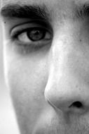 male face close up