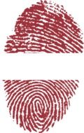 latvia flag fingerprint drawing