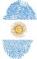 fingerprint with the image of the flag of Argentina