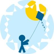 silhouette of a child with a serpent