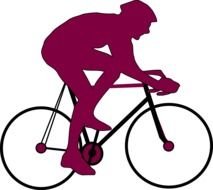 bicycle rider silhouette drawing