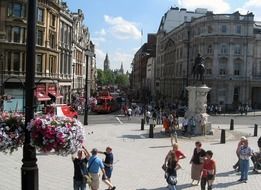 bright summer trafalgar square