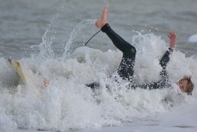 surfer in waves
