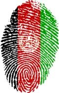 Fingerprint of the Afghanistan flag clipart