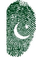 pakistan flag on fingerprint drawing