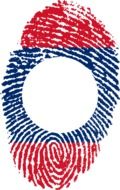 flag of laos from a fingerprint